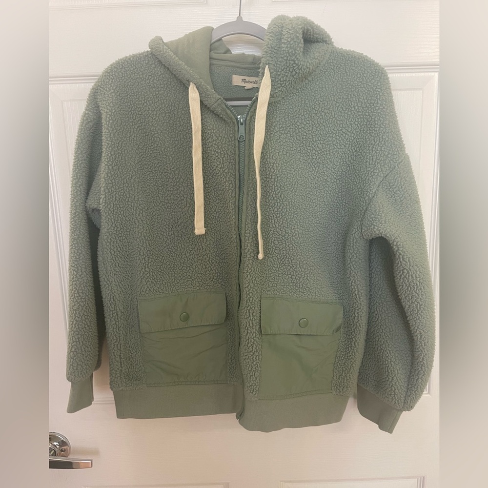 Madewell Teddy Coat size M (sage)